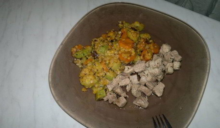 Рецепт чечевица с овощами и свиная лопатка