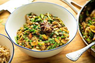 Чечевица с овощами