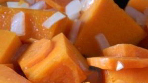 ШАГ 3. чечевица со свининой и овощами