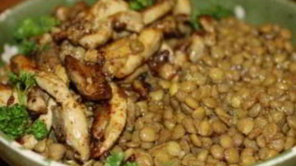 ШАГ 4. чечевица со свининой и овощами