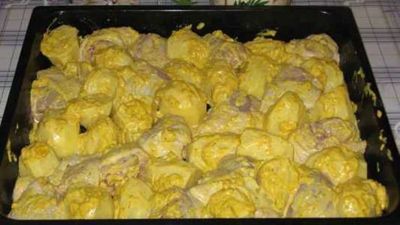 ШАГ 22. картофель с курицей в духовке