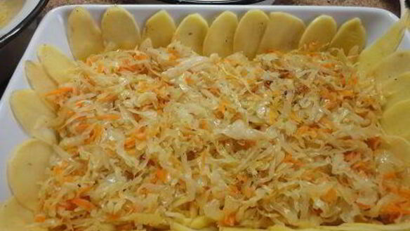 ШАГ 10. картофель с мясом и капустой