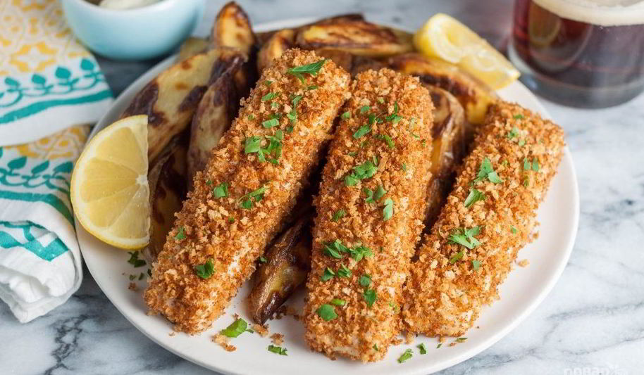 Рецепт картофель с рыбой в духовке