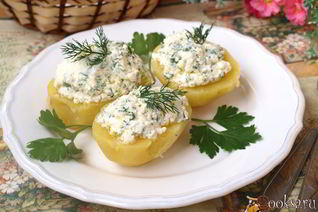 Картофель с творогом