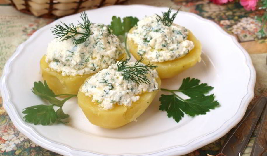 Рецепт картофель с творогом
