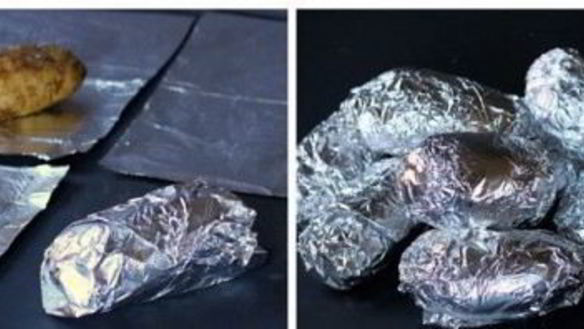 ШАГ 3. картофель в фольге в мультиварке