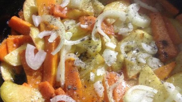 ШАГ 6. картофель жареный с тыквой