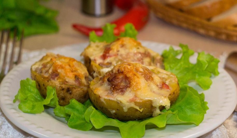 Рецепт картофельные лодочки в духовке с начинкой фаршем
