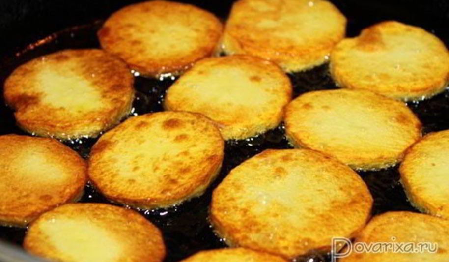 Рецепт картошка, поджаренная кружочками