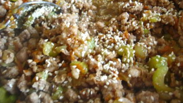 ШАГ 7. лапша зеленый чай с мясным соусом