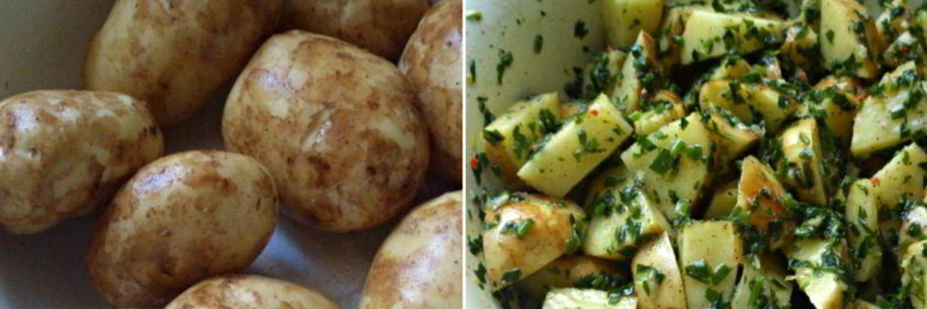 Молодой картофель с чесноком в духовке