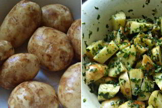 Молодой картофель с чесноком в духовке