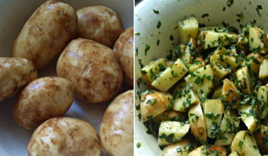 Рецепт молодой картофель с чесноком в духовке