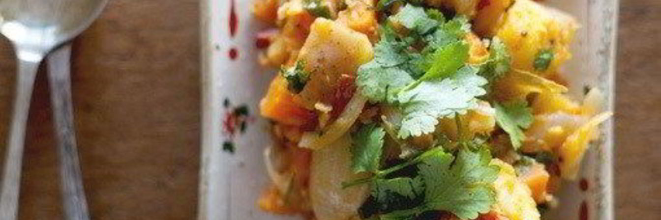 Остро-пряный картофель с морковью