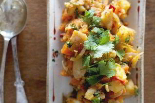 Остро-пряный картофель с морковью