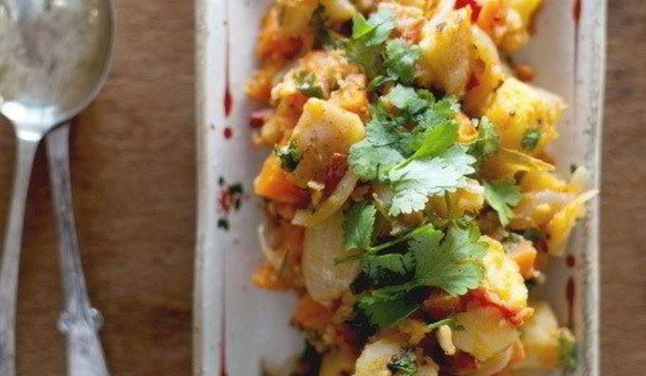 Рецепт остро-пряный картофель с морковью