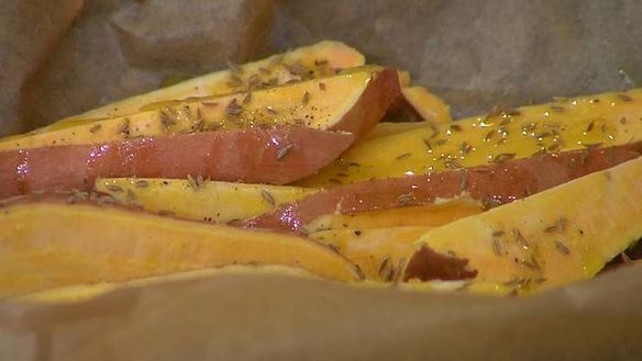 ШАГ 4. рис с бататом, клюквой и гранатом