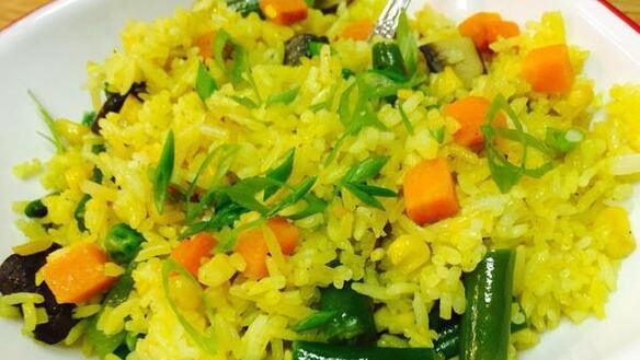 ШАГ 8. рис с грибами и овощами