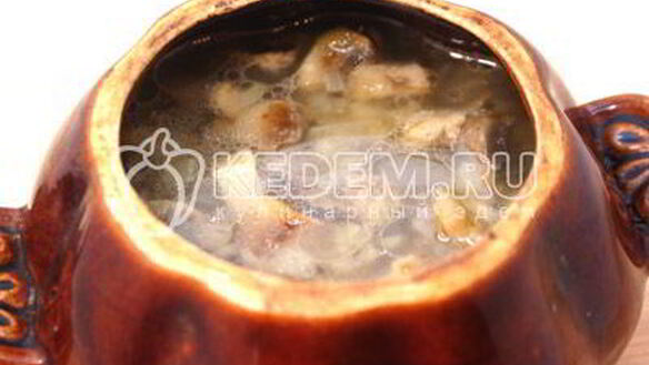 ШАГ 7. рис с грибами в горшочке