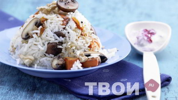 ШАГ 7. рис с грибами