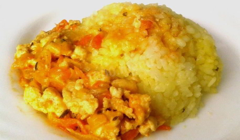 Рецепт рис с куриной подливкой