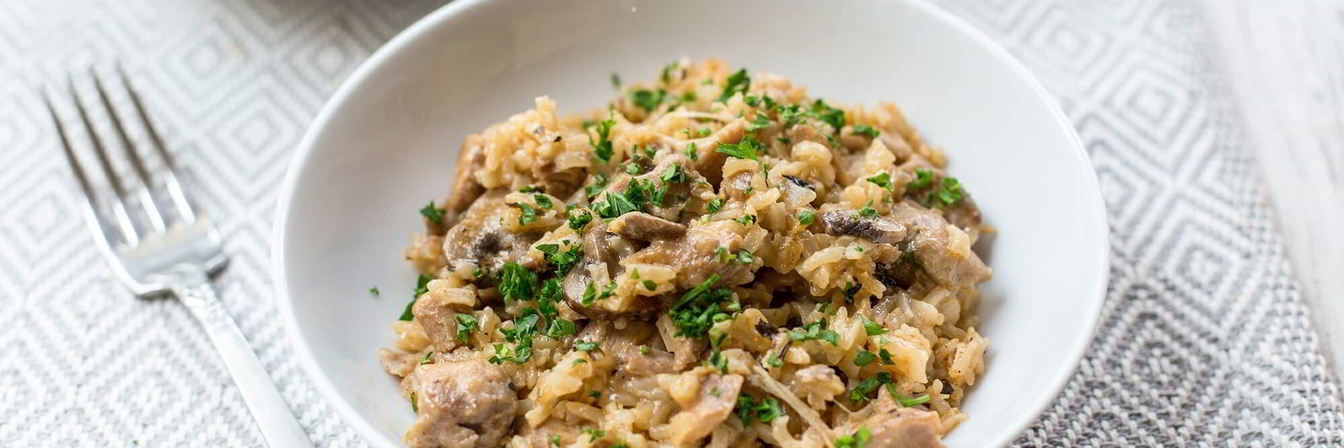 Рис с курицей и грибами в скороварке