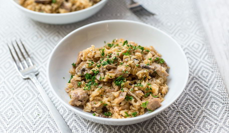 Рецепт рис с курицей и грибами в скороварке