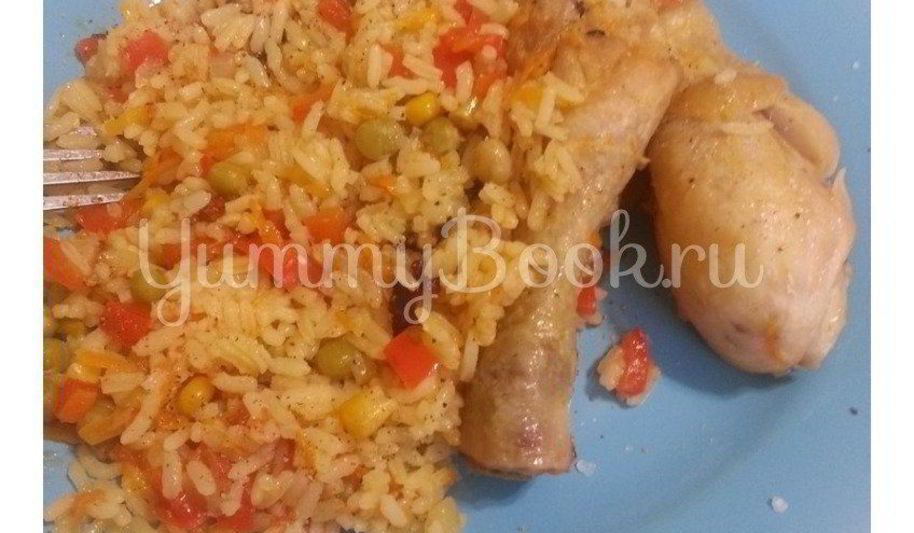 Рецепт рис с курицей и овощами