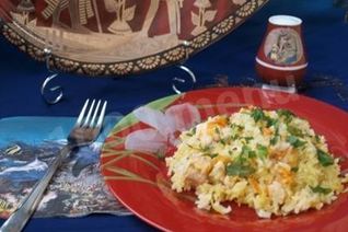 Рис с курицей по-египетски в духовке