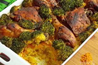 Рис с овощами и куриными ножками