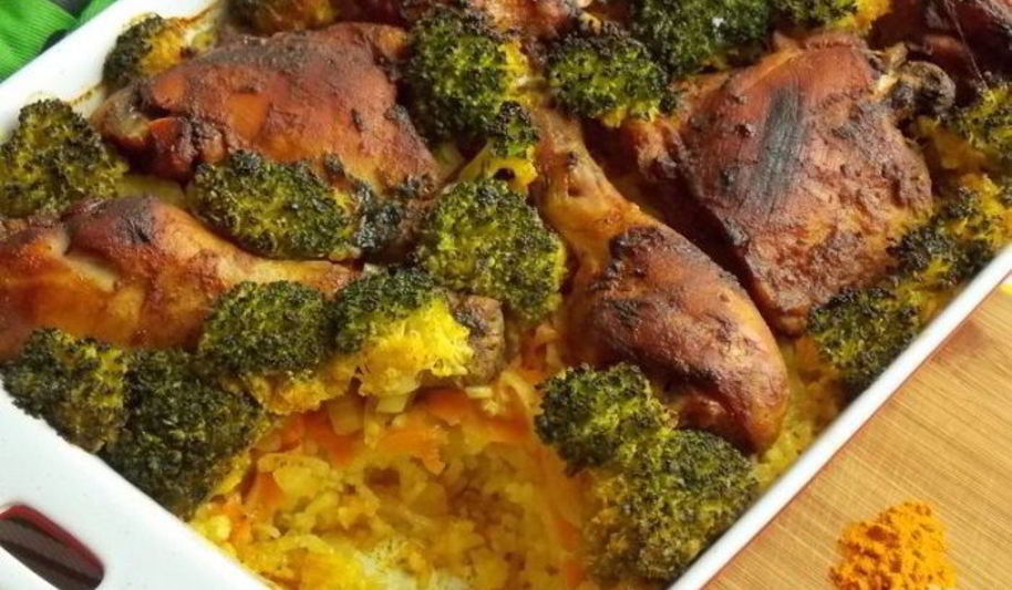 Рецепт рис с овощами и куриными ножками