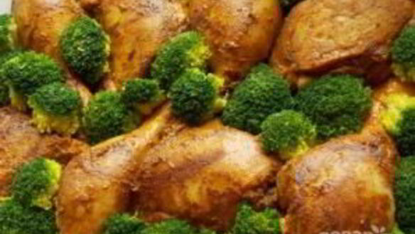 ШАГ 4. рис с овощами и куриными ножками