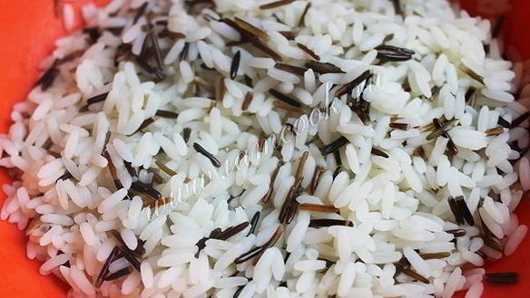 ШАГ 8. рис с шампиньонами и цуккини