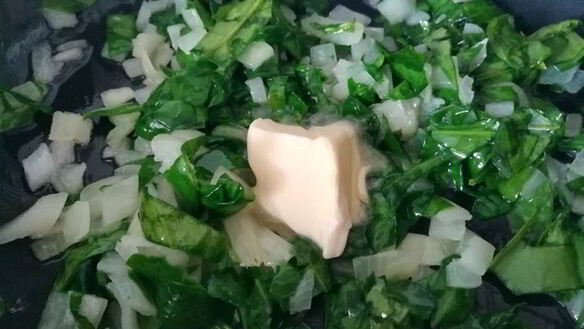 ШАГ 4. рис со шпинатом