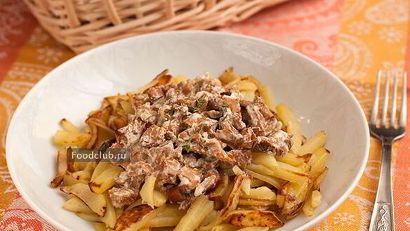 ШАГ 7. жареная картошка с лисичками