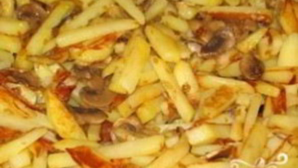ШАГ 7. жареная картошка с шампиньонами