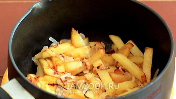 ШАГ 10. жареная картошка со шкварками