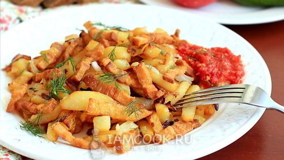 ШАГ 11. жареная картошка со шкварками
