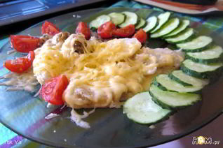 Жареный картофель с говядиной в сметанном соусе