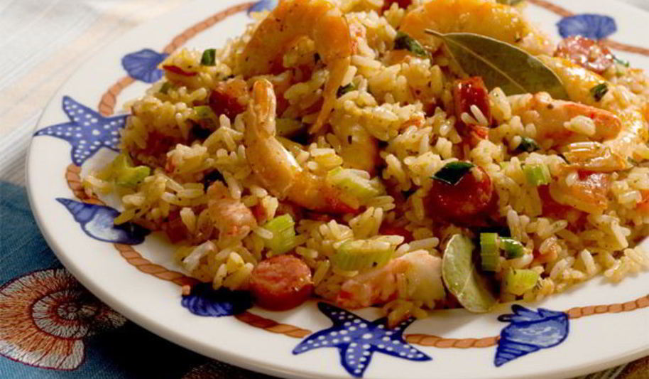 Рецепт жареный рис с креветками