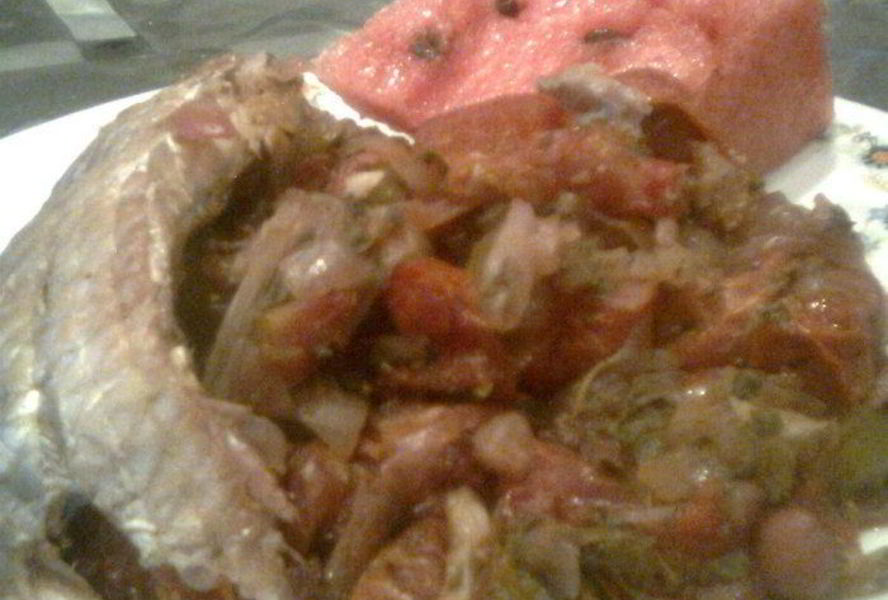 Долма из копченой рыбы