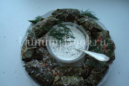 Долма в виноградных листьях