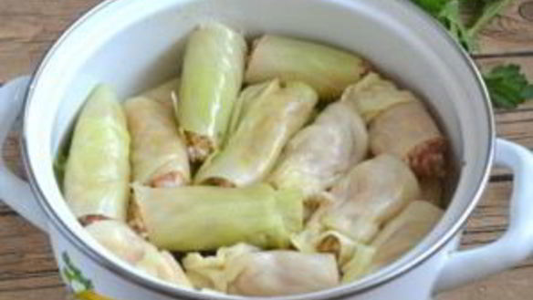 ШАГ 9. голубцы, фаршированные мясом и рисом