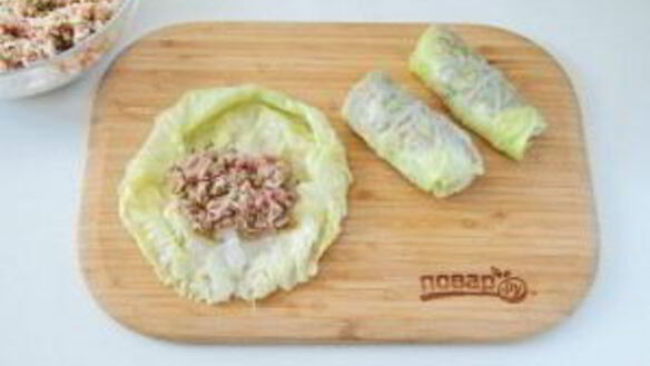 ШАГ 7. голубцы из молодой капусты с фаршем и чечевицей