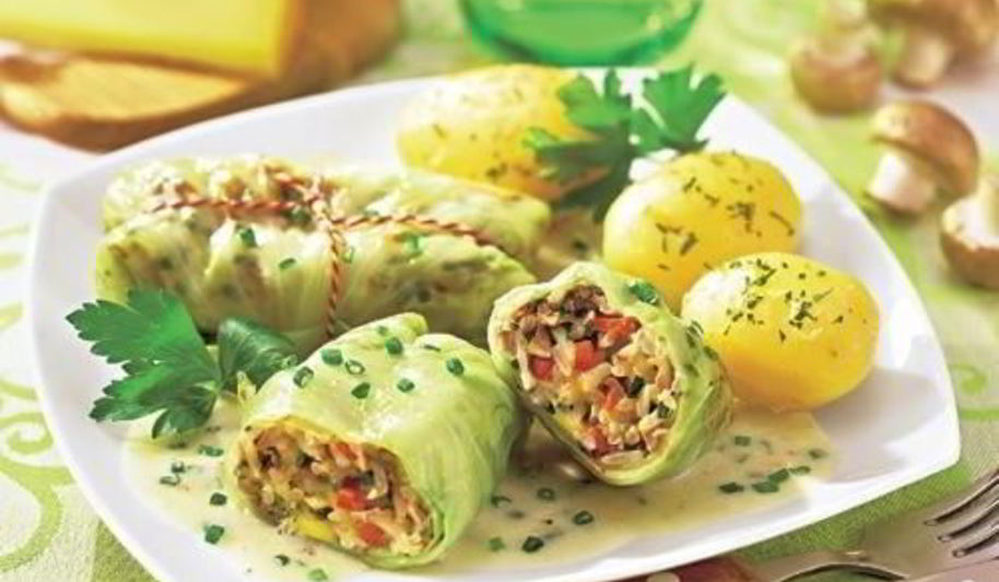 Рецепт голубцы с грибами и рисом