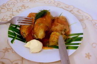 Голубцы с картофелем и грибами