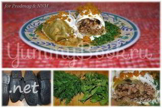 Голубцы с мясом, перловкой и грибами