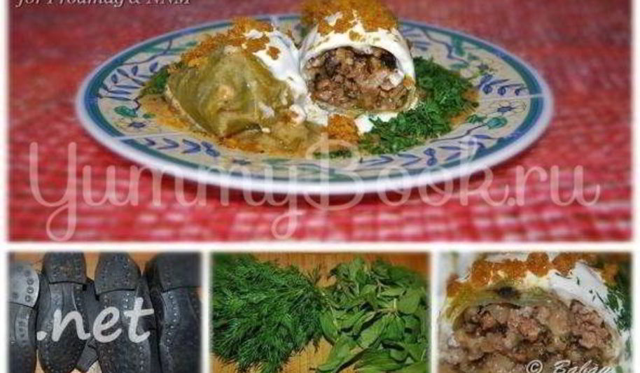 Рецепт голубцы с мясом, перловкой и грибами