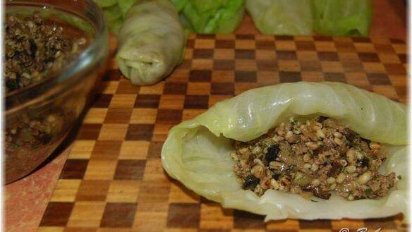 ШАГ 18. голубцы с мясом, перловкой и грибами