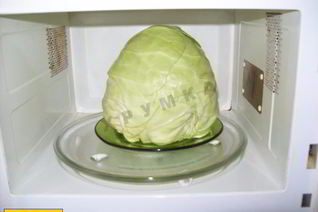 Капуста для голубцов в микроволновке